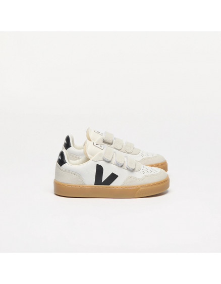 V-90 Leather White Black Natural 2