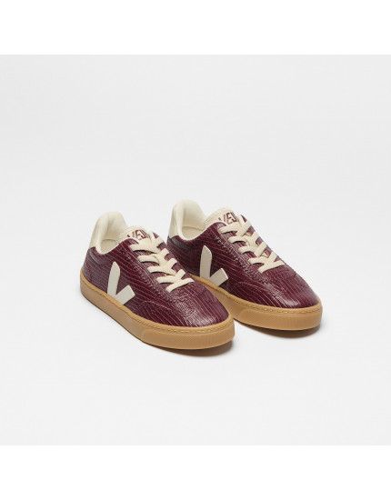 Volley Elastic Laces Leather Amarante Pierre Natural