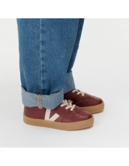 Volley Elastic Laces Leather Amarante Pierre Natural 4