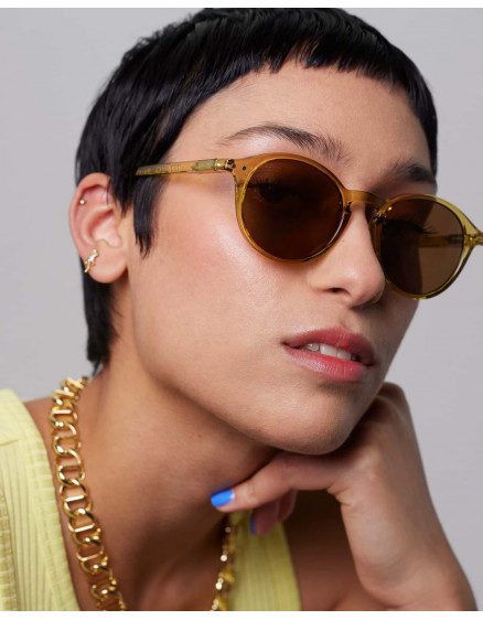 Sunglasses #D Golden Green 6