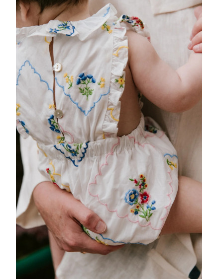 Jacinthe Baby Romper Multicolor Embroidery 6