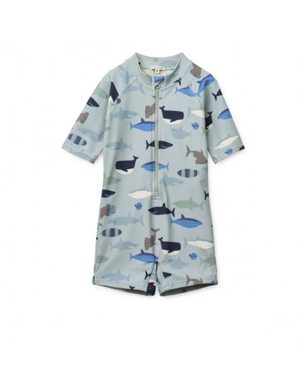 Max Swim Jumpsuit Shark Dove Blue