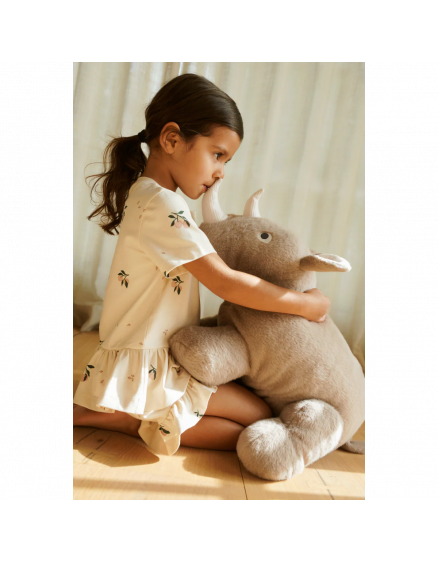 Barnaby Rhino Large Teddy Stone Beige 3