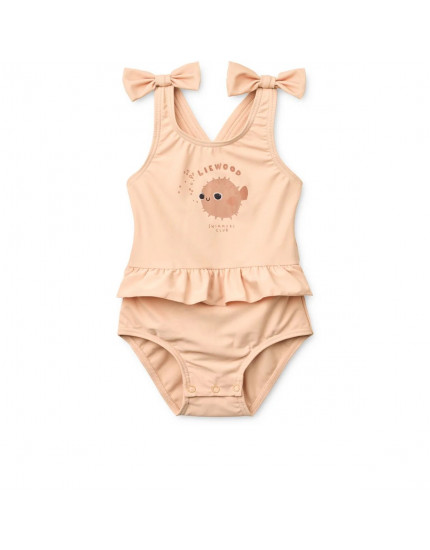 Amara Baby Swimsuit Bow Apple Blossom