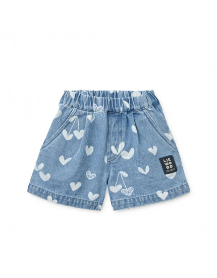Borrisa Printed Denim Shorts Sweethearts