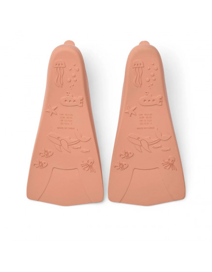 Gustav Printed Swim Fins Peach 2