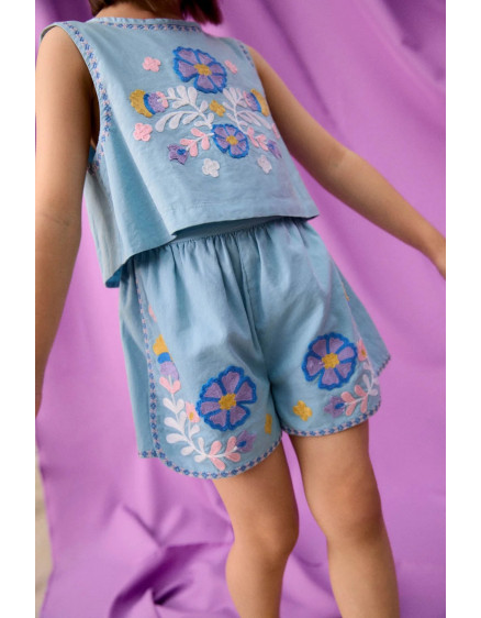 Maïwen Shorts Stone Blue 2