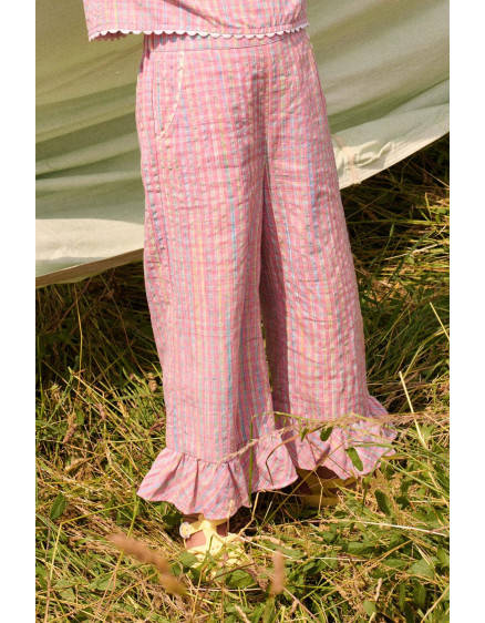 Loukie Pants Pink Pomelo Checks 5