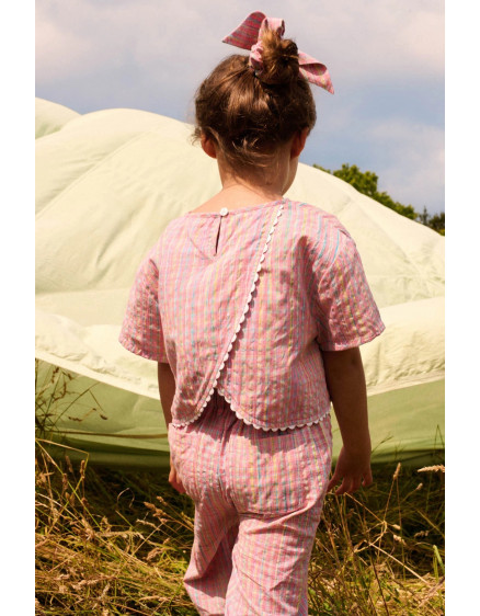 Loukie Pants Pink Pomelo Checks 4