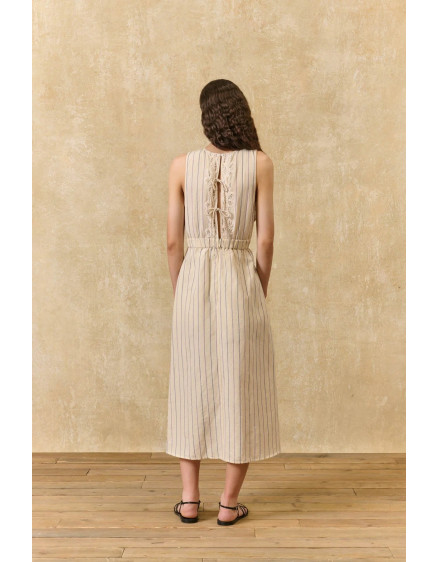 Ariane Dress Navy Purple Stripes 6