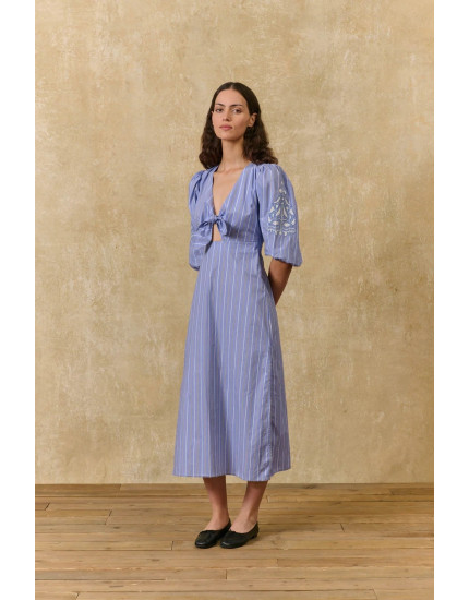 Chadhlia Dress Blue Ocean Stripes