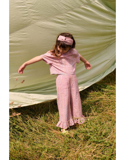 Kalistee Blouse Pink Pomelo Checks 5