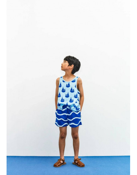 Waves Short Nautical Blue 3