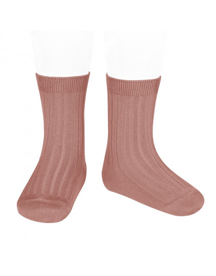 Basic Rib Short Socks Terracota 126