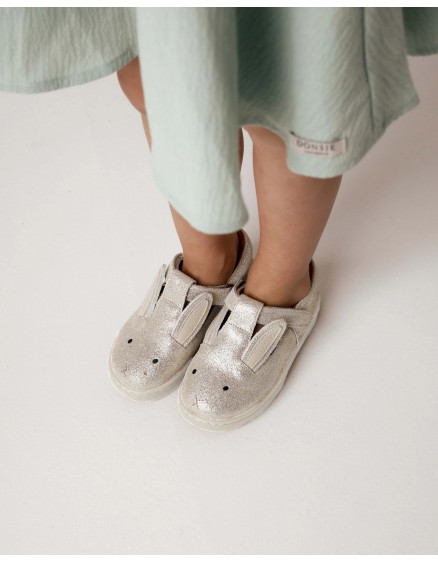 Esterre Shoes Bunny Silver Metallic Leather 2