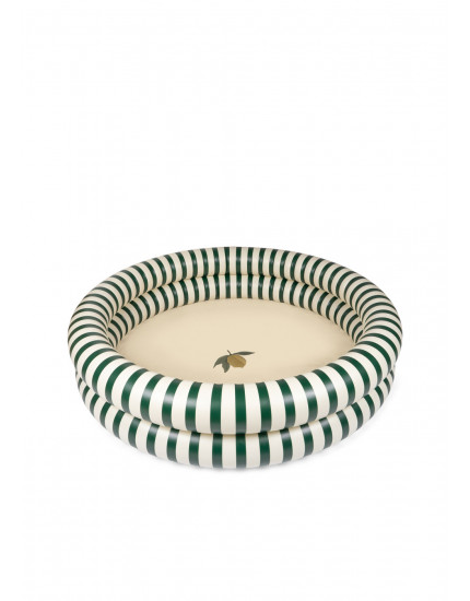 Basic 2 Ring Pool Large Green Stripe