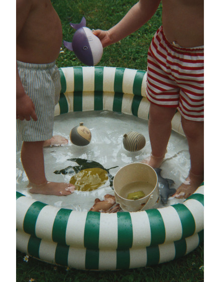 Basic 2 Ring Pool Small Green Stripe 2