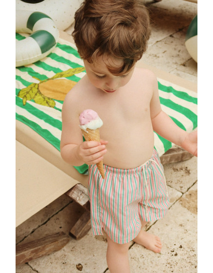 Junior Swim Ring Green Stripe 7