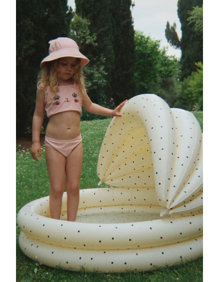 Pool With Canopy Navy Dots 2