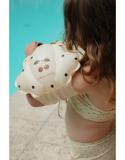 Water Wings Shell Navy Dots 2