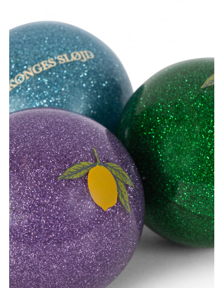 3 Pack Sparkly Balls Blue 3