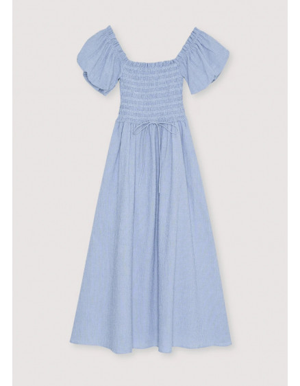 Cloe Woman Dress Summer Midnight Pinstripes 4