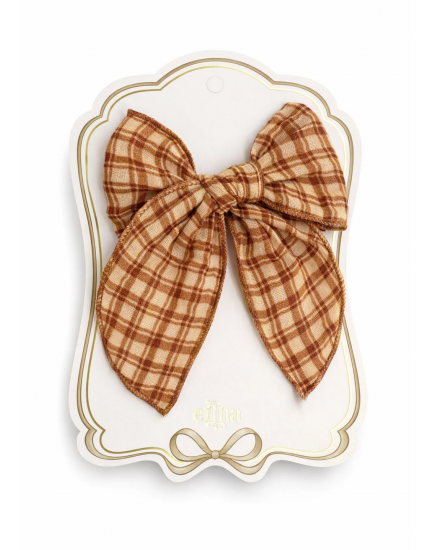 Заколка Fable Bow Honey Plaid
