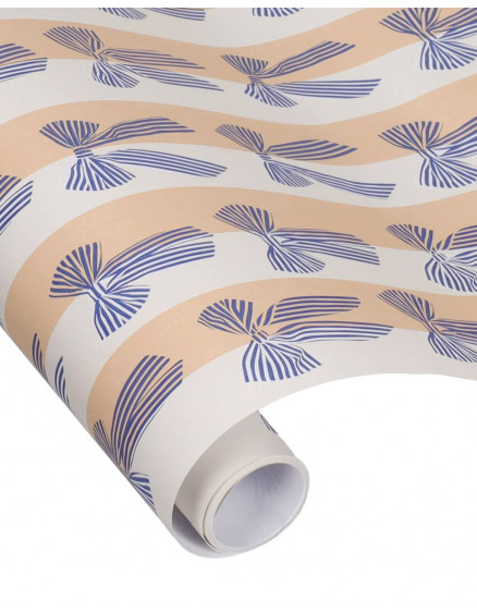 Wrapping Papier Big Bow Stripes Cobalt 3