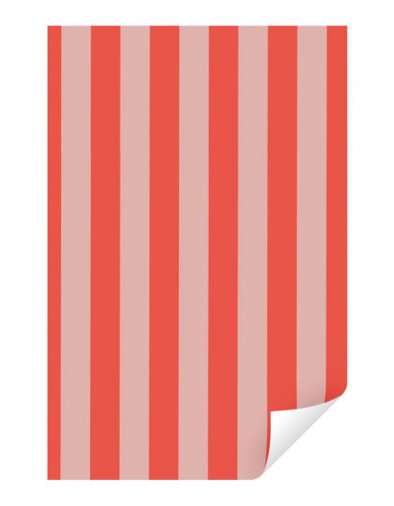 Папір для пакування Stripes Poppy Red Litchi 4
