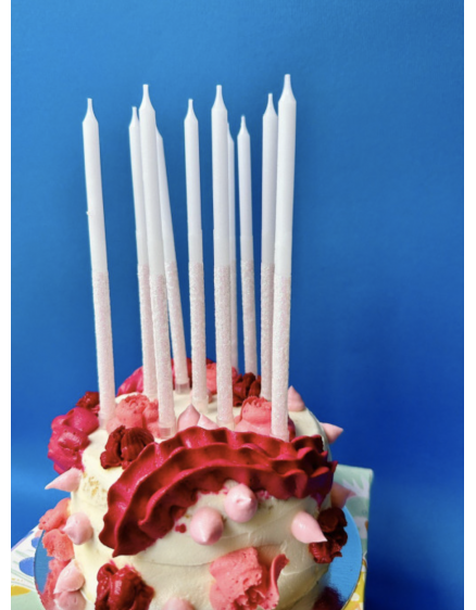 Glitter Dipped Candles Gold 2